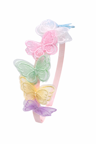 Easter Pastel Butterflies Headband