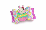 Easter Bunny Hair Clip Glitter Bow