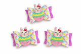 Easter Bunny Hair Clip Glitter Bow