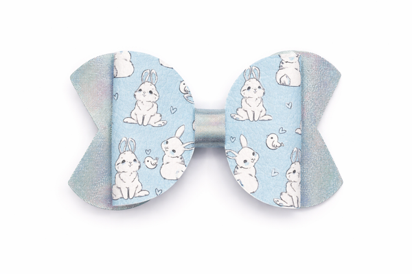 White Easter Bunny Hair Clip