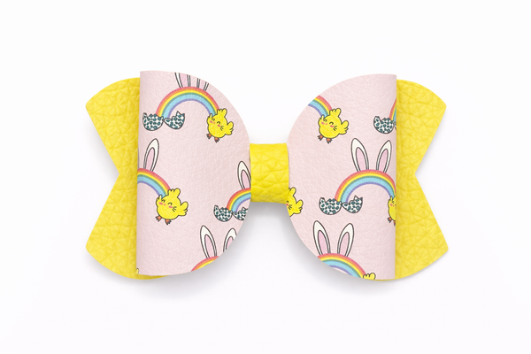 Rainbow Bunny Easter Hair Clip