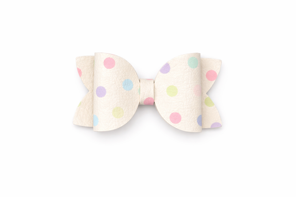 Cream Spots Hair Clip