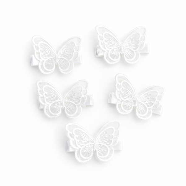 Ivory Butterfly Hair Clip