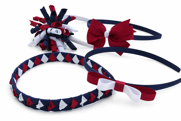 School Hair Accessories - custom made, choose colours needed-  Headband Pack