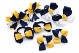 School Uniform, Sport Team Hair Accessories  -custom made, choose colours needed - Pigtail Pack Hair Ties or clips