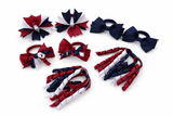School Uniform, Sport Team Hair Accessories  -custom made, choose colours needed - Pigtail Hair Tie Pack