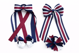 School Uniform, Sport Team Hair Accessories  -custom made, choose colours needed - Formal Ponytail Pack