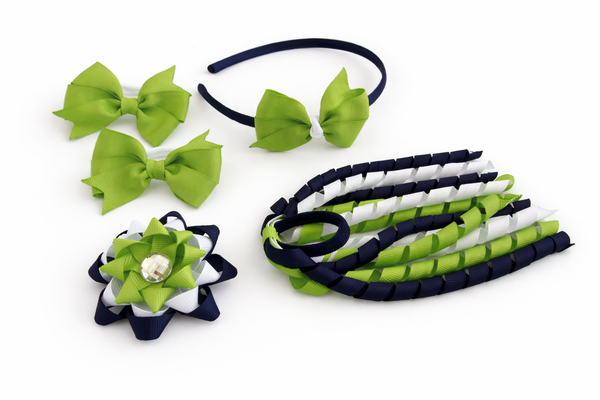 School Hair Accessories - custom made, choose colours needed- Starter Pack Two