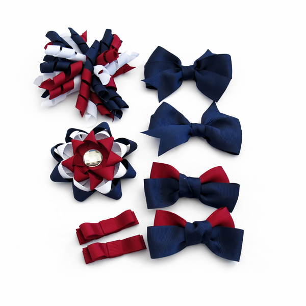 School Hair Accessories -custom made, choose colours needed -Small Clip Pack