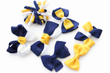 School Uniform, Sport Team Hair Accessories  -custom made, choose colours needed Clips or Hair Ties Pack