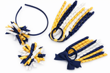 School Uniform, Sport Team Hair Accessories  -custom made, choose colours needed -Korker (Curly Ribbon) Pack