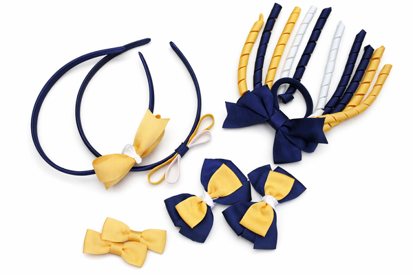 School Uniform, Sport Team Hair Accessories  -custom made, choose colours needed - Sweet Pack