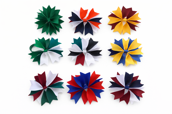 School Uniform, Sport Team Hair Accessories  -custom made, choose colours needed - Firecracker Bow hair clip, tie or headband