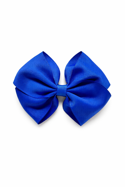 Royal Blue 4 Inch Bow Hair Clip School Hair Accessories