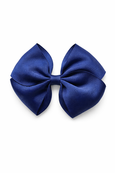 Navy 4 Inch Bow Hair Clip School Hair Accessories