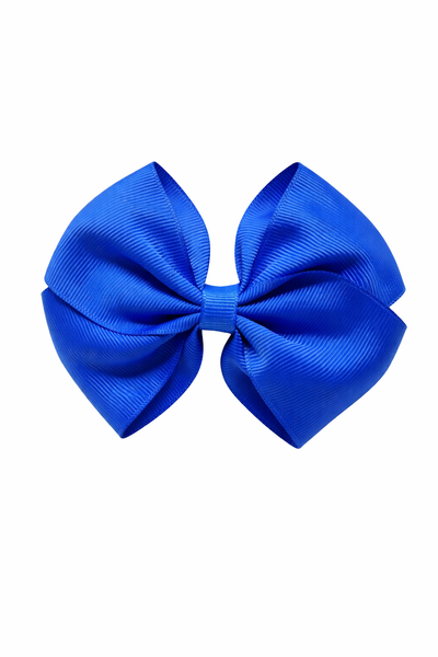 Electric Blue 4 Inch Bow Hair Clip School Hair Accessories