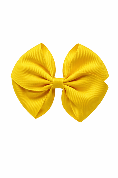 Daffodil 4 Inch Bow Hair Clip School Hair Accessories