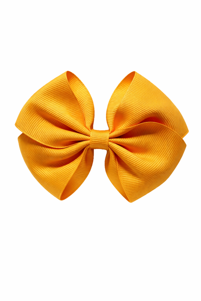 Yellow Gold 4 Inch Bow Hair Clip School Hair Accessories