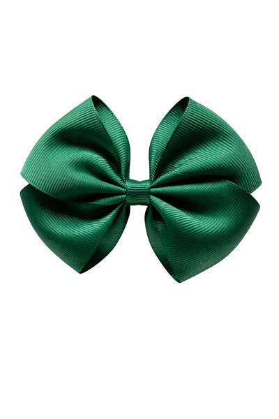 Forrest Green 4 Inch Bow Hair Clip School Hair Accessories