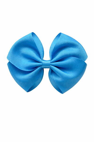 Turquoise 4 Inch Bow Hair Clip School Hair Accessories