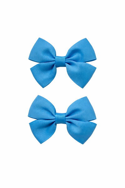 Pair Turquoise 2.5 inch Butterfly Bow Hair Clips School Hair Accessories