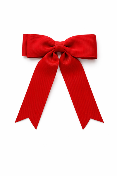 Red 3.5 inch Tail Bow Hair Clip School Hair Accessories