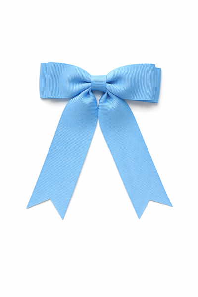 Turquoise 3.5 inch Tail Bow Hair Clip School Hair Accessories