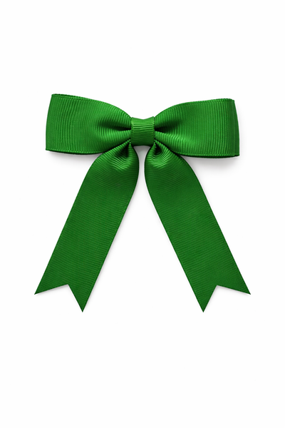 Emerald Green 3.5 inch Tail Bow Hair Clip School Hair Accessories