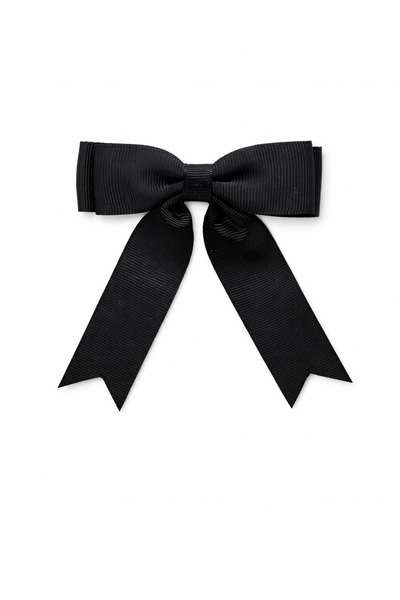 Black 3.5 inch Tail Bow Hair Clip School Hair Accessories