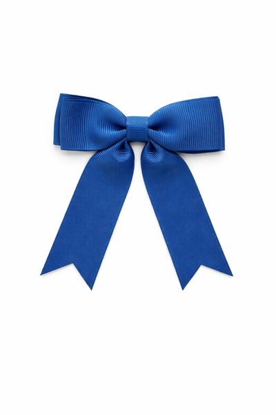 Antique Blue 3.5 inch Tail Bow Hair Clip School Hair Accessories