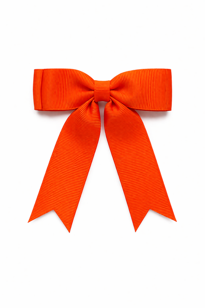 Torrid Orange 3.5 inch Tail Bow Hair Clip School Hair Accessories