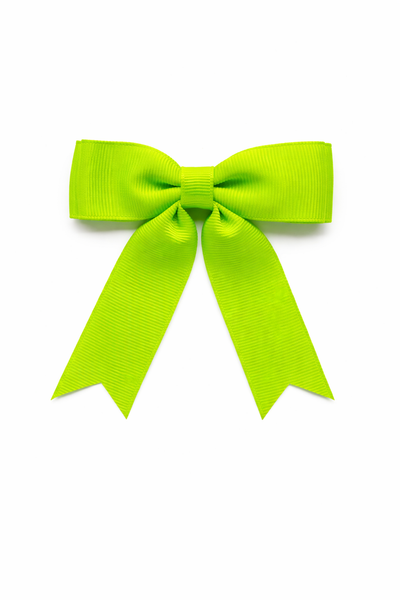 Key Lime 3.5 inch Tail Bow Hair Clip School Hair Accessories