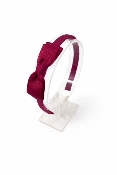 Wine Maroon 3 inch Bow Headband School Hair Accessories