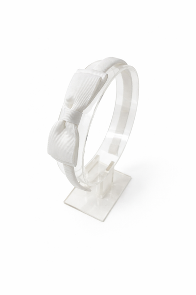White 3 inch Bow Headband School Hair Accessories