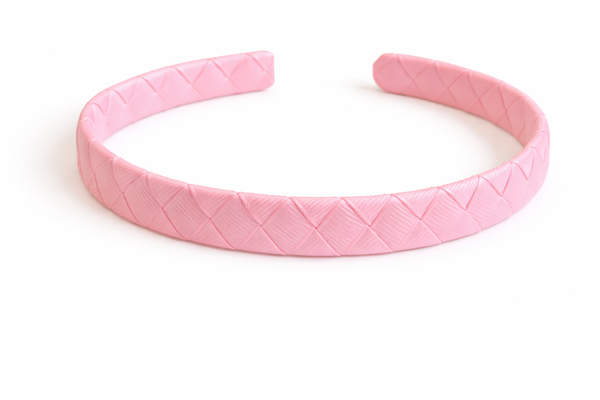 Rose Pink Woven Ribbon Headband School Hair Accessories