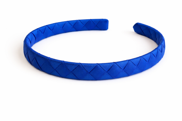 Electric Blue Woven Ribbon Headband School Hair Accessories