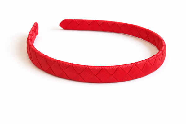 Red Woven Ribbon Headband School Hair Accessories