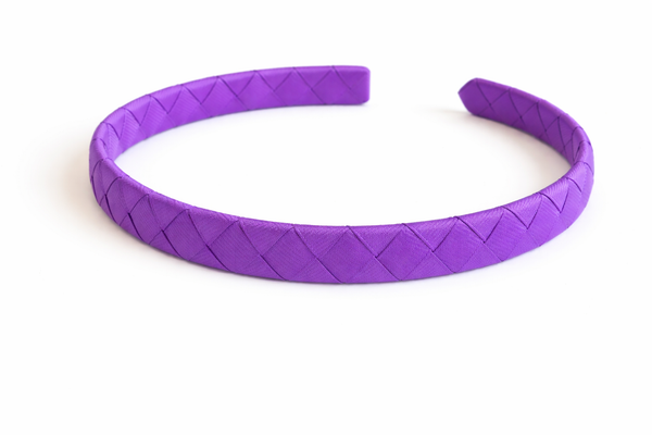 Purple Woven Ribbon Headband School Hair Accessories