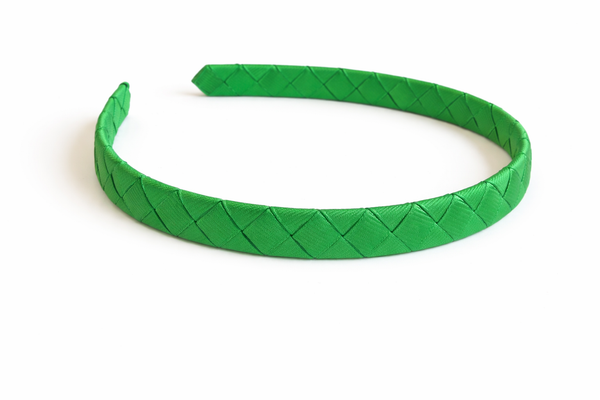 Emerald Green Woven Ribbon Headband School Hair Accessories