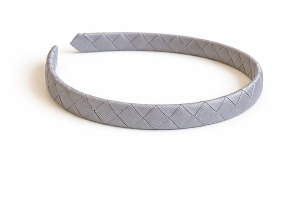 Silver Woven Ribbon Headband School Hair Accessories