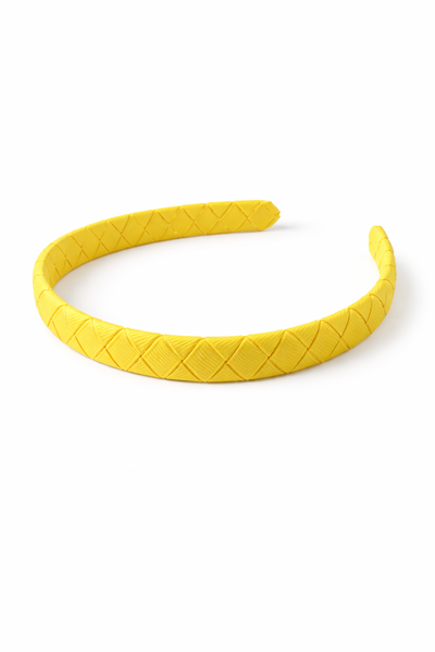 Daffodil Yellow Woven Ribbon Headband School Hair Accessories