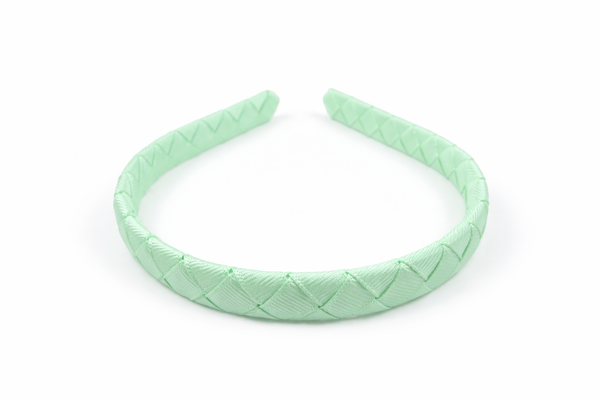 Mint Green Woven Ribbon Headband School Hair Accessories