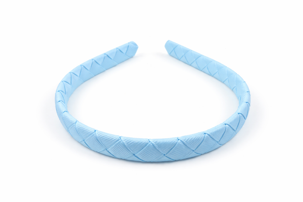 Blue Topaz Woven Ribbon Headband School Hair Accessories