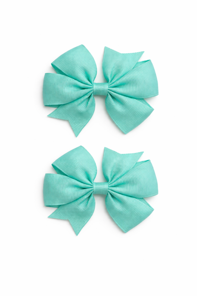Tropic 3 inch pair Pinwheel bow clips School Hair Accessories