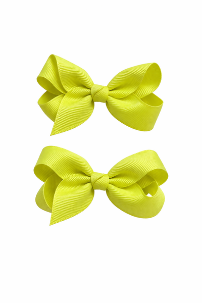 Pineapple 3 inch pair bow clips School Hair Accessories