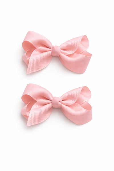 Petal Peach pair bow clips School Hair Accessories