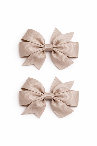 Candied Ginger 2.5 inch pair Pinwheel bow clips School Hair Accessories