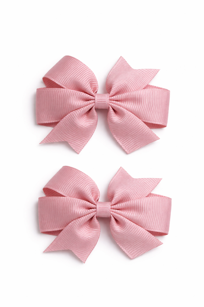 Sweet Nectar 2.5 inch pair Pinwheel bow clips School Hair Accessories