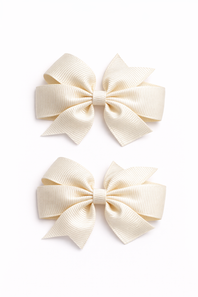 Candlelight 2.5 inch pair Pinwheel bow clips School Hair Accessories