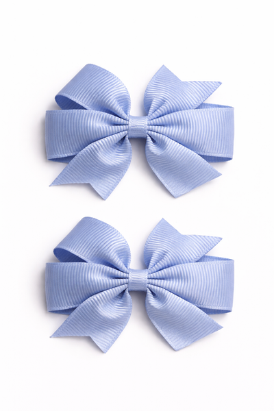 Bluebird 2.5 inch pair Pinwheel bow clips School Hair Accessories